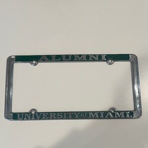 University of Miami Alumni License Plate Frame